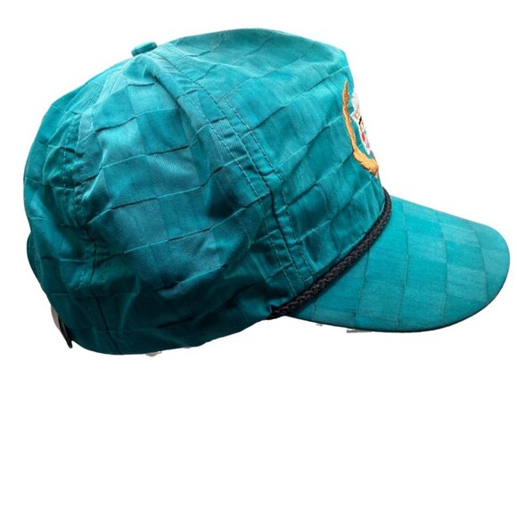 Vintage 90s Cadillac Snapback Hat Cap – Teal Checkered – Rope Trim - Picture 2 of 8